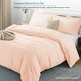 thumbnail image 3 of VEGAS HOTEL COLLECTION Classic Egyptian Cotton 1-Piece Duvet Cover { Zippered Closure } 1000 Thread Count- Fabulous Solid Looking Color Peach - Oversized Queen Size, 3 of 7