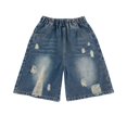 thumbnail image 2 of Liyamei Boys Denim Shorts with Loose Fit and Pockets for Summer Casual Size 4-14,Blue, 2 of 4