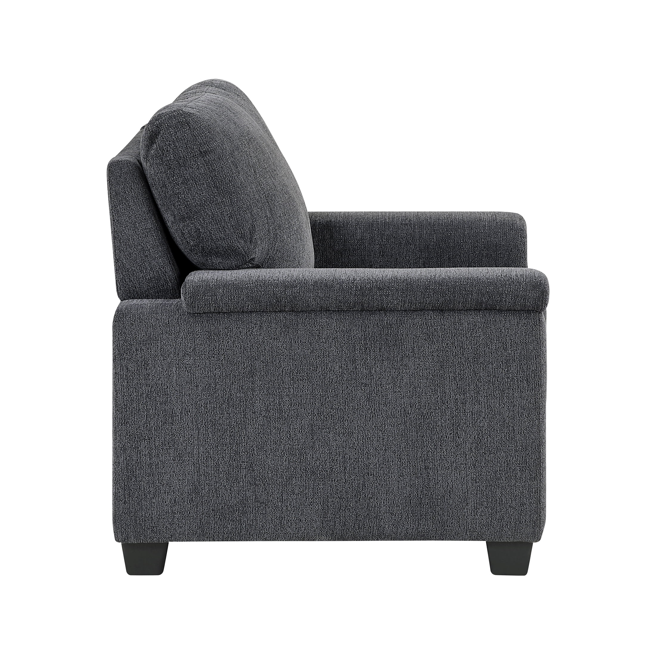 OakvillePark Sylvanora Chenille Arm Chair, Dark Gray