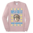 thumbnail image 2 of Wild Bobby, Have a Pretty Pretty Pretty Good Hanukkah Curb Larry, Hanukkah, Men Long Sleeve Shirt, Light Pink, X-Large, 2 of 4