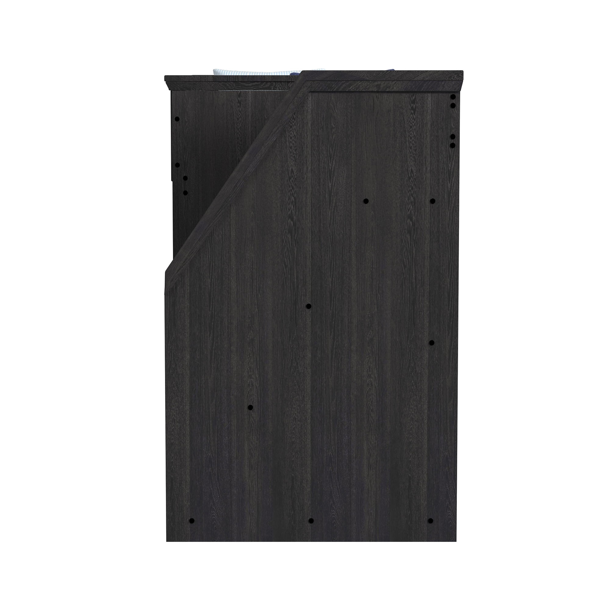 Brooklyn Kids Twin Over Twin Bunk with Staircase and Trundle in Charcoal