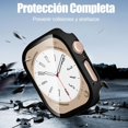 thumbnail image 3 of Yanonmyfd 3 Piezas Funda de Cristal Templado para Apple Watch 40mm iWatch SE Series 6/5/4, Cara de PC Duro Cubierta de Protección General Protector de Pantalla para iwatch 40mm, Negro/Azul/Plata, 3 of 18