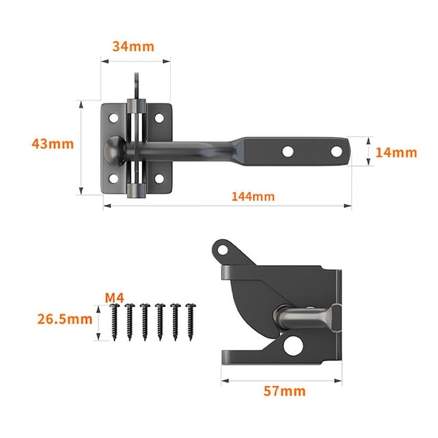 Fence Latch Door Lock Fence Latch Outdoor Guardrail Lock Buckle Gate Latch