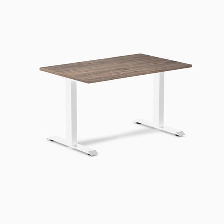 Desky Zero Laminate Office Desk - Natural Walnut / Small 47.2 X 29.5 Inches / White
