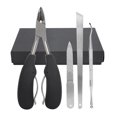 thumbnail image 2 of Qiilu Waterproof Nail File 4pcs Nail Trimming Tool Portable Stainless Steel Nail File, 2 of 8