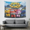 thumbnail image 5 of Super Wings Tapestry Gift Wall Hanging Backdrop for Room Bedroom Girls Or Boys Fans Background Banner Party Birthday Supplies Decor, 5 of 8