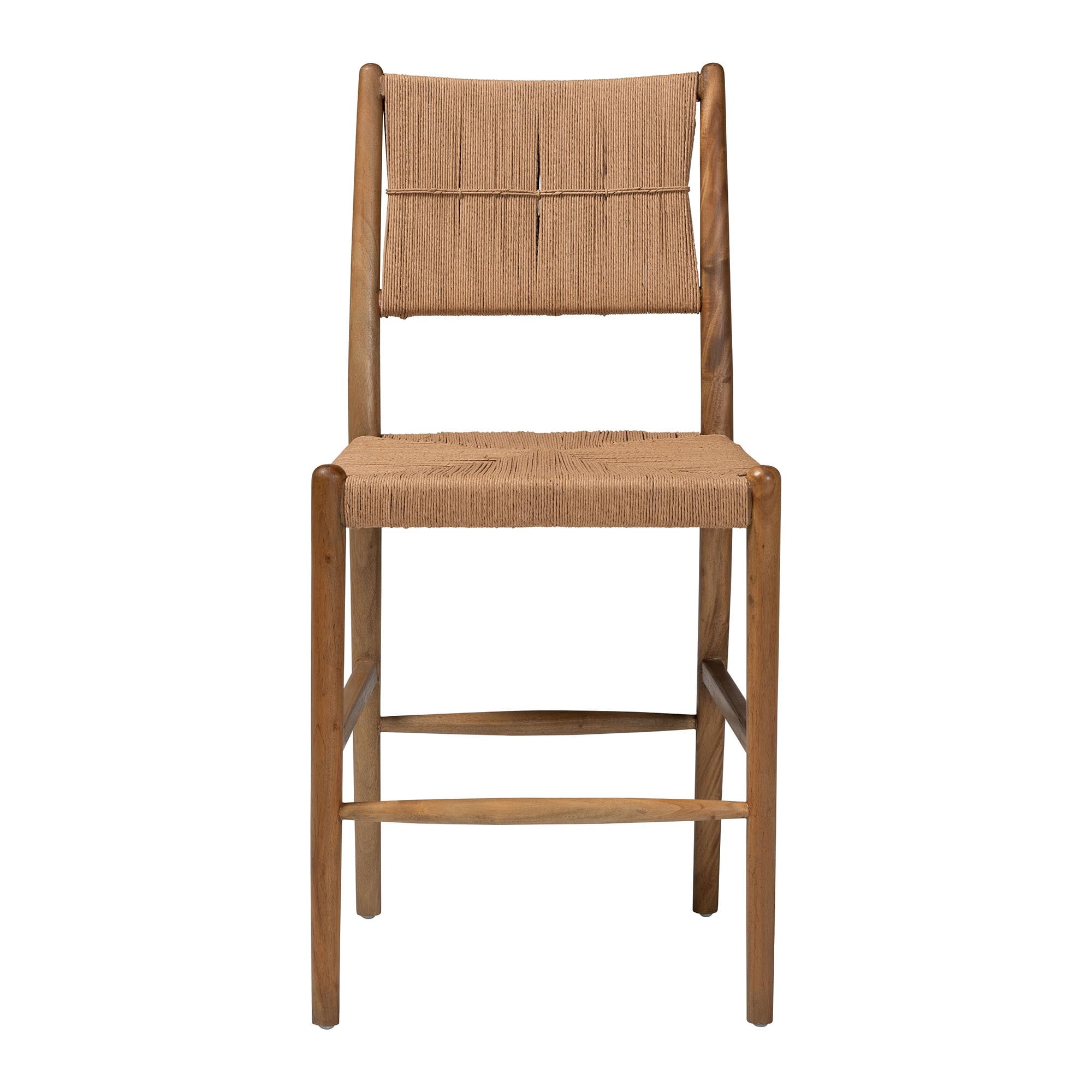 bali & pari Alva Mid-Century Counter Stool, Counter Height, Honey