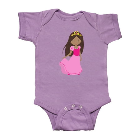 

Inktastic African American Princess Pink Dress Crown Gift Baby Girl Bodysuit