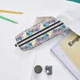 thumbnail image 6 of Yiaed Colorful Chameleons Print Leather Pencil Case - Leather Pen Pencil Holder - Elegant & Practical Pencil Pouch for Work & Office, 6 of 7