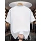 thumbnail image 2 of Camiseta negra elegante con estampado gráfico para hombre: manga corta, cuello redondo, algodón ligero, diseño moderno a rayas para un look informal., 2 of 6