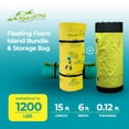 thumbnail image 3 of Aqua Lily Pad 15 Foot Original Floating Foam Island Bundle w/ Nylon Storage Bag, 3 of 12