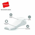 thumbnail image 7 of Hanes Men's 6 Pair FreshIQ Cushion No Show Sock, White/Grey,Shoe Size:6-12, 7 of 7