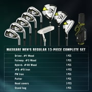 MaxKare Complete Golf Clubs Set Golf Mens Regular 9-Piece Complete Set - Right Hand,Yellow
