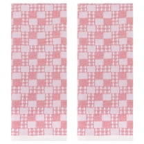 Unique Bargains Waffle Hand Towels Set of 2 Pink 13" x 28"