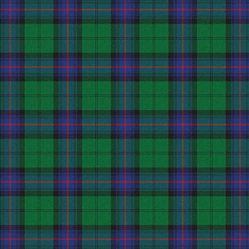 Clan Armstrong Green and blue Plaid Pattern Edible Cake Topper