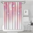 thumbnail image 1 of Rideau de Douche pour Salle de Bain Hiver Flocon de Neige Boule de Noël Rose Rideau de Salle de Bain Durable Simple Crochets de Rideaux de Salle de Bain Inclus,72x72 Pouces, 1 of 5