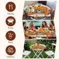 thumbnail image 7 of Fall Orange Pumpkins Round Tablecloth, Fitted Table Cover with Elastic for 45"-54" Round Tables, Thanksgiving Flowers Country Vintage Table Cloth Outdoor Indoor Dinning Party Waterproof Tablecloths, 7 of 7