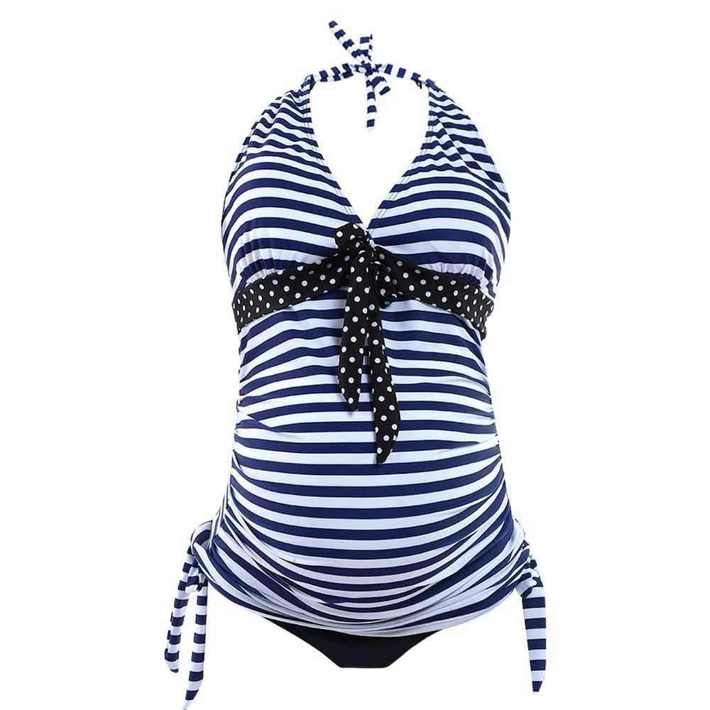 Kritne - Kritne Backless Swimsuit,Sexy V-neck Swimsuit Separates Stripe ...