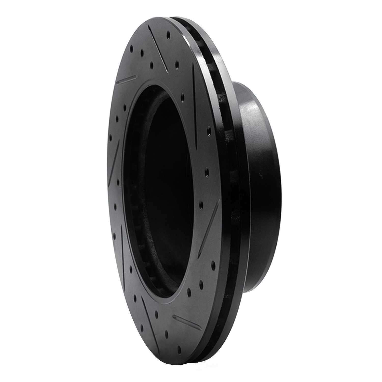 Dynamic Friction Company 633-40042L DFC Brake Rotor - Drilled And Slotted - Black