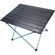 G4Free Portable Camping Table Aluminum Folding Table Compact Roll Up Tables with Carrying Bag for Outdoor Camping