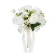 thumbnail image 2 of Ramo de boda, ramo de rosas blancas, ramo de flores artificiales, ramo de dama de honor para suministros de fiesta de despedida de soltera, decoración, 2 of 9
