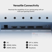 Pixio PX27U Wave Blue 27 inch 160Hz Refresh Rate 4K 3840x2160p Resolution Fast IPS Panel 1ms GTG Response Time 4K Blue Gaming Monitor with Adaptive Sync