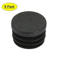 8Pcs Chair Table Leg Plastic Cap Ribbed Round Tube Insert Fit 20mm Diameter Hole