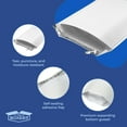thumbnail image 4 of The Boxery 10.5" x 15.25" - Extra-Wide Gusseted White Poly Bubble Mailer Bags (75 Pack), Self-Seal, Water/Tear Resistant, Tear Strip, 4" Gusset Bottom for Bulkier Items, HDPE (#2), 4 of 6