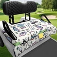 thumbnail image 4 of XYZCANDO Cute Golf Themed Golf Cart Seat Cover with 4 Pockets - Universal Non-slip Washable Terry Cloth for 2-Seat Golf Carts, 4 of 8