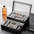 thumbnail image 4 of ProCase Caja para Reloj de 12 Ranuras, Estuche Organizador de Relojes de 2 Pisos con Tapa Vidrio Anti-polvo Almacenaje Guardarrelojes para Hombres y Mujeres (Negro), 4 of 14