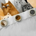 thumbnail image 4 of Feelyou Brown Cat Blackout Curtains Set of 2 (52x84 Each), Cute Animal Window Curtains, 4 of 6