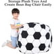 Lukeight Stuffed Animal Storage Bean Bag Chair for Kids, Zipper Storage Bean Bag for Organizing Stuffed Animals, Soccer Bean Bag Chair Cover, (No Beans) X-Large - image 4 of 7