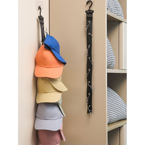 1pc Plastic Cap Storage Rack, Minimalist Black Cap Organizer Rack For Home