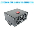 thumbnail image 5 of Luxcidy 12V Car Heater Defroster, Portable 500W 2 Hole Warm Air Blower Universal Windscreen Demister for Truck Car RV Defrosting Defogging Fast Heating Warming with Aluminum Foil Telescopic Tube, 5 of 8
