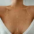 thumbnail image 6 of Bavsenic 14K Gold Body Chains for Women, Sexy Layered Belly Waist Chain Crossover Bikini Bra Chain, Summer Beach Rhinestone Body Jewelry, 6 of 7