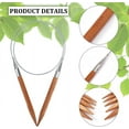 thumbnail image 5 of 5pcs 5 style Bamboo Circular Knitting Needles with PVC and Steel Wire Camel 80.3~85x0.4~1cm 1pcs/style 1 box, 5 of 6