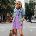 thumbnail image 4 of KLL Lilac Glittering Pattern Womens Summer Dresses 2025,Loose Round Neck Sleeveless Sundresses Tank Dresses with Pockets, 4 of 7
