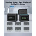 thumbnail image 7 of Insta 360 X5 Battery Charger for Insta360 X5 Accessories, 27W Dual Fast Charging Case w/LCD Display, Intelligent Two Way Charger Hub for Insta360 X5 Batteries, Shows Battery SOC, Charger Only, 7 of 7
