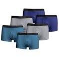 thumbnail image 2 of Mens Underwear Briefs Mid Rise Underwear Combination Breathable Shorts Swimming Trunks Mens Boxer Briefs Dark Gray M, 2 of 3
