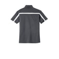 thumbnail image 6 of Port Authority Silk Touch Performance Colorblock Stripe Polo-3XL (Steel Grey/ White), 6 of 6