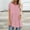 Pink, variant on Women's Fashion Summer Round Neck Leisure Short Sleeve Solid Tops