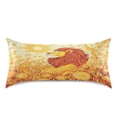 thumbnail image 3 of Dailycode Satin Pillow Case Standard Silk Pillow Cover for Hair and Skin Envelope Closure Lion on Golden Field 20"x26", 3 of 9