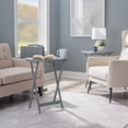 thumbnail image 6 of Contemporary Home Living 4-Piece Planked Top Folding Tray Table Set - 26.5" - Gray, 6 of 6