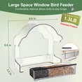 thumbnail image 3 of Window Bird Feeders for Outside, Clear Bird Window Feeder with 3 Strong Adhesive Sheets, Transparent Acrylic Bird House for Window Viewing, Removable Tray, Wild Bird Watching Gift, 3 of 6