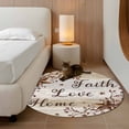 thumbnail image 2 of Round Area Rugs Collection 3 Ft, Texas Star Brown Non-Slip Residential Carpet, Farmhouse Retro Branches Wooden Grain Indoor Crawling Mats Doormat Runner Rugs Play Mat for Bedroom, 2 of 8