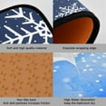 thumbnail image 2 of Snowflakes on Blue Christmas Kitchen Mats Set 2 Piece Non Slip Floor Foam Rugs Cushioned Soft Waterproof Carpet Runner for Dining Room Bathroom Laundry, 2 of 7