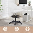 thumbnail image 4 of VECELO Office Desk Chair with Armrest and Wheels, Modern PU Leather Height Adjustable Task Chairs, 360° Rolling Swivel Computer Chair, White, 4 of 11