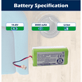 thumbnail image 3 of Replacement Li-Ion Battery for Shark RV725 RV750_N AV751 AV753 RV761 RV763 RV765 RV771 RV850 AV911 RV912 AV970 RV990 QR1000S RV1001AE RV1101ARUS UR1005AE RV2001 RV2410 RV2502 RV2610 RV2620 (Green), 3 of 5