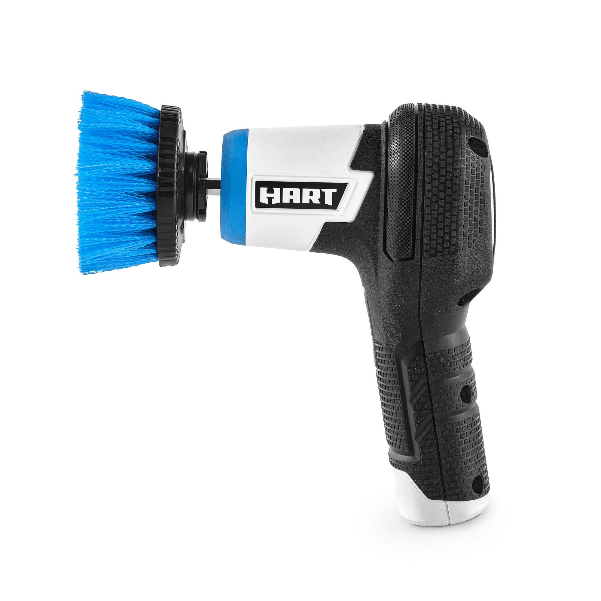 HART 4-Volt Rechargeable Power Compact Scrubber, Medium Bristle Cleaning Brush