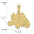 thumbnail image 4 of Diamond2Deal 10K Yellow Gold Truck Cab Pendant for Women (L- 0.95 inch, W-0.83 inch), 4 of 6